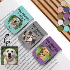 You Pawed Here, Bookmark With Dog and Paws - Personalized Custom Leather Bookmark - PET117_LBMARK