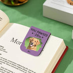 You Pawed Here, Bookmark With Dog and Paws - Personalized Custom Leather Bookmark - PET117_LBMARK