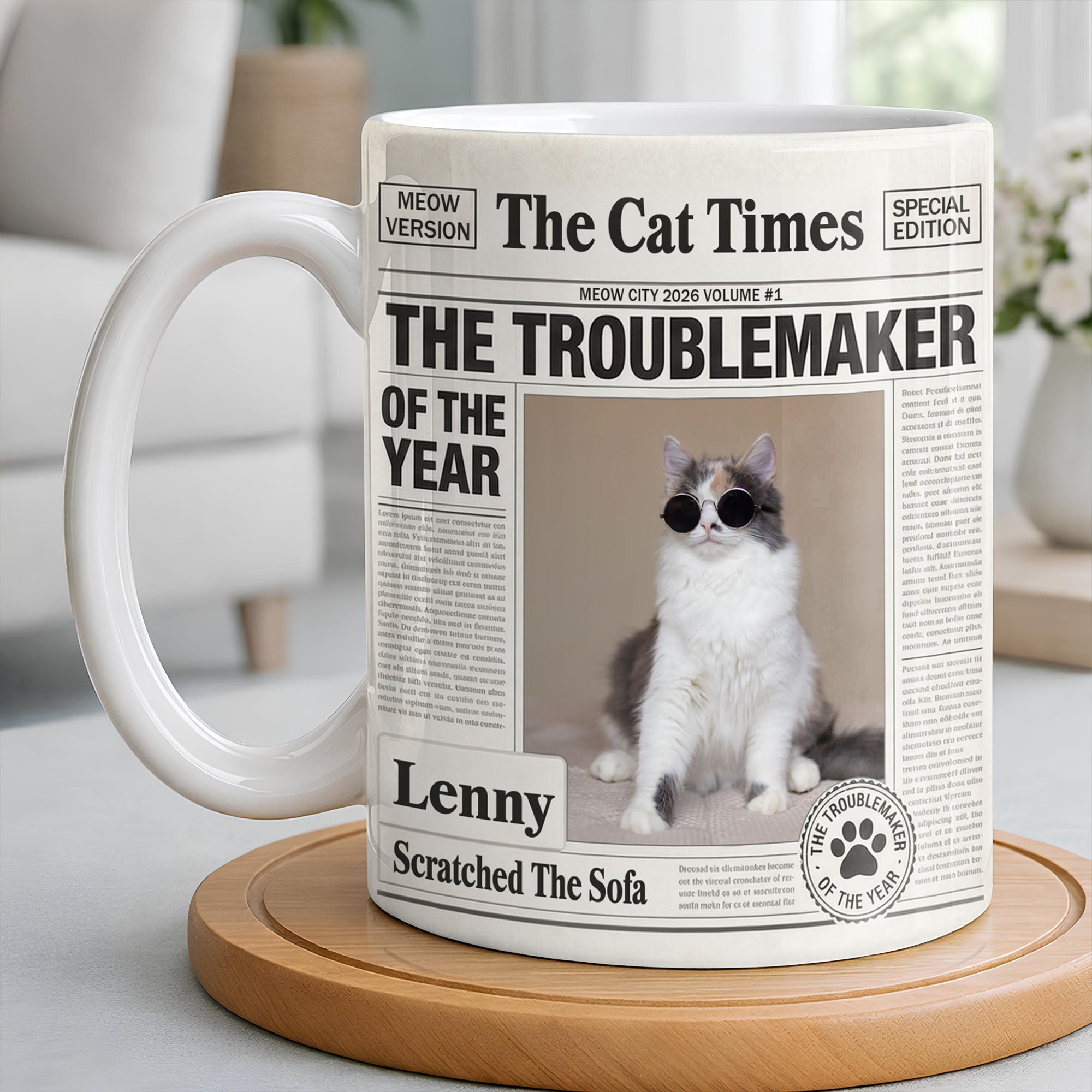 The Troublemaker Of The Year Dog Coffee Mug