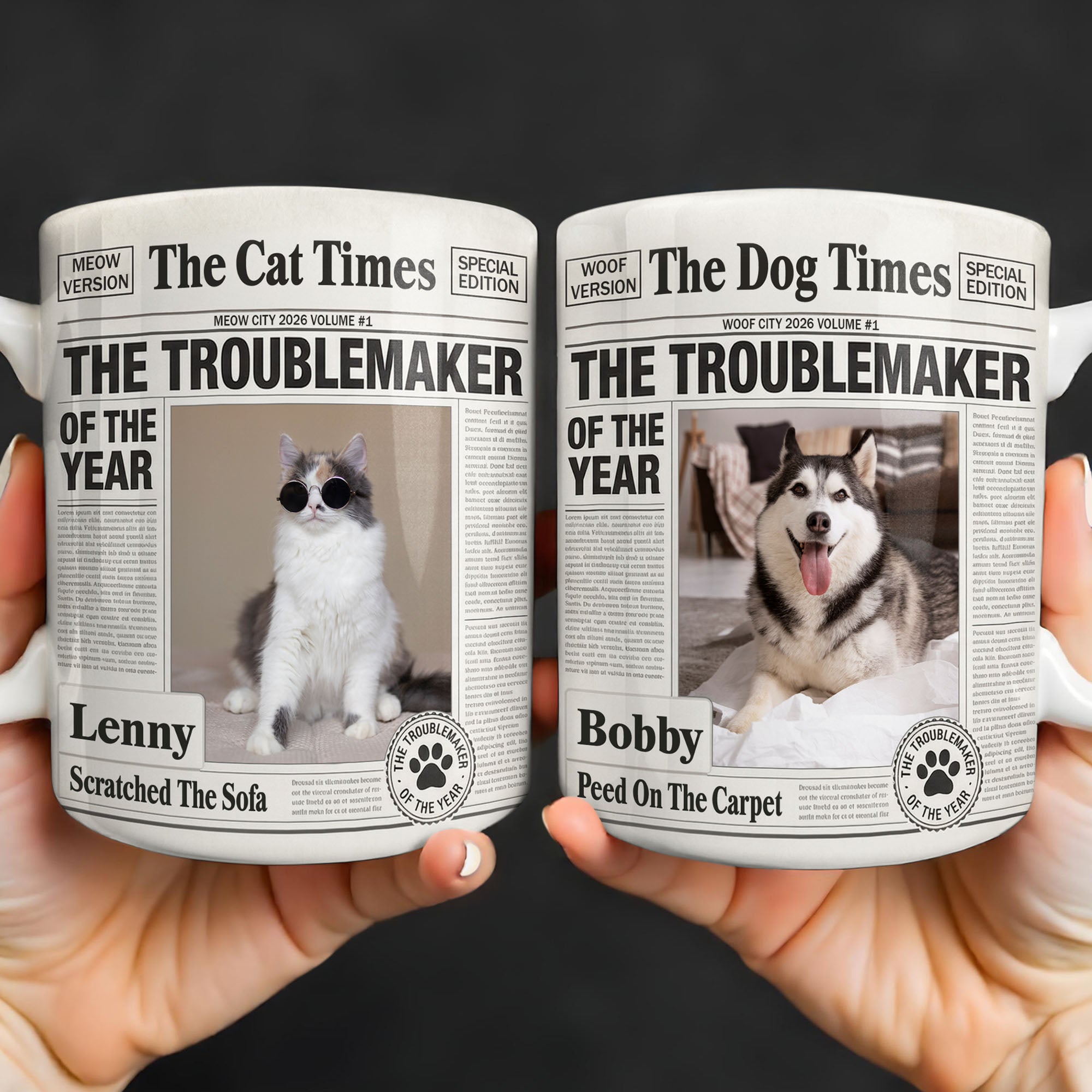 The Troublemaker Of The Year Dog Coffee Mug