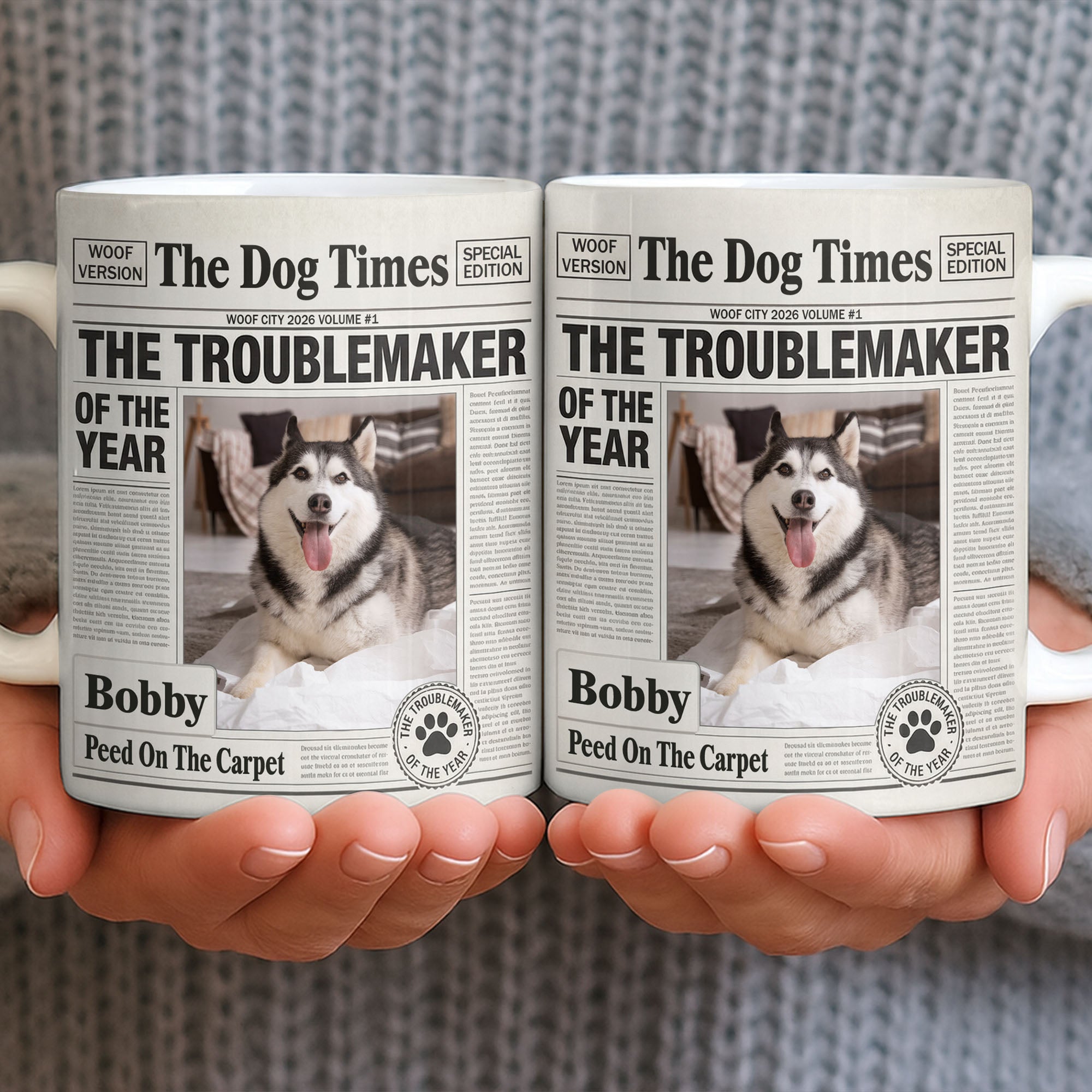 The Troublemaker Of The Year Dog Coffee Mug