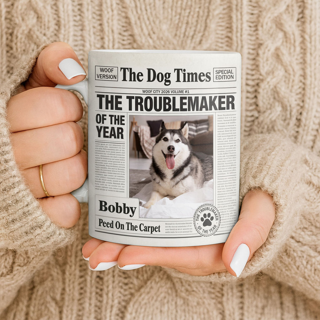 The Troublemaker Of The Year Dog Coffee Mug