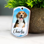 The Moment Your Heart Stopped Mine Changed Forever, Dog and Paw Print - Personalized Custom Keychain - PME033_KCH