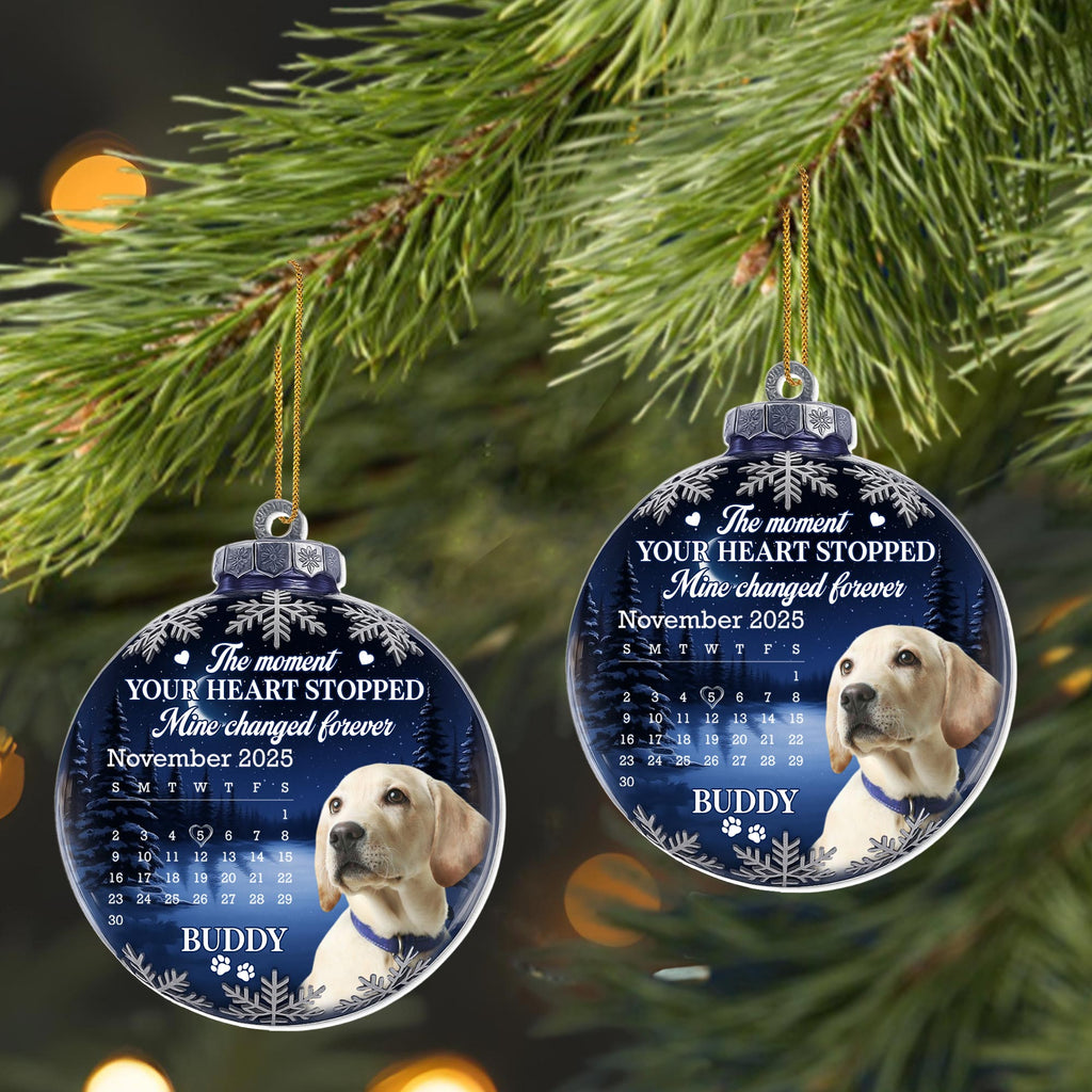 The Moment Your Heart Stopped, Heart and Winter Scene Ornament - Personalized Custom Acrylic Ornament, Christmas Gift - PME145_ACO