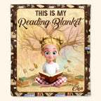 This Is My Reading Blanket With Books and Young Girl
