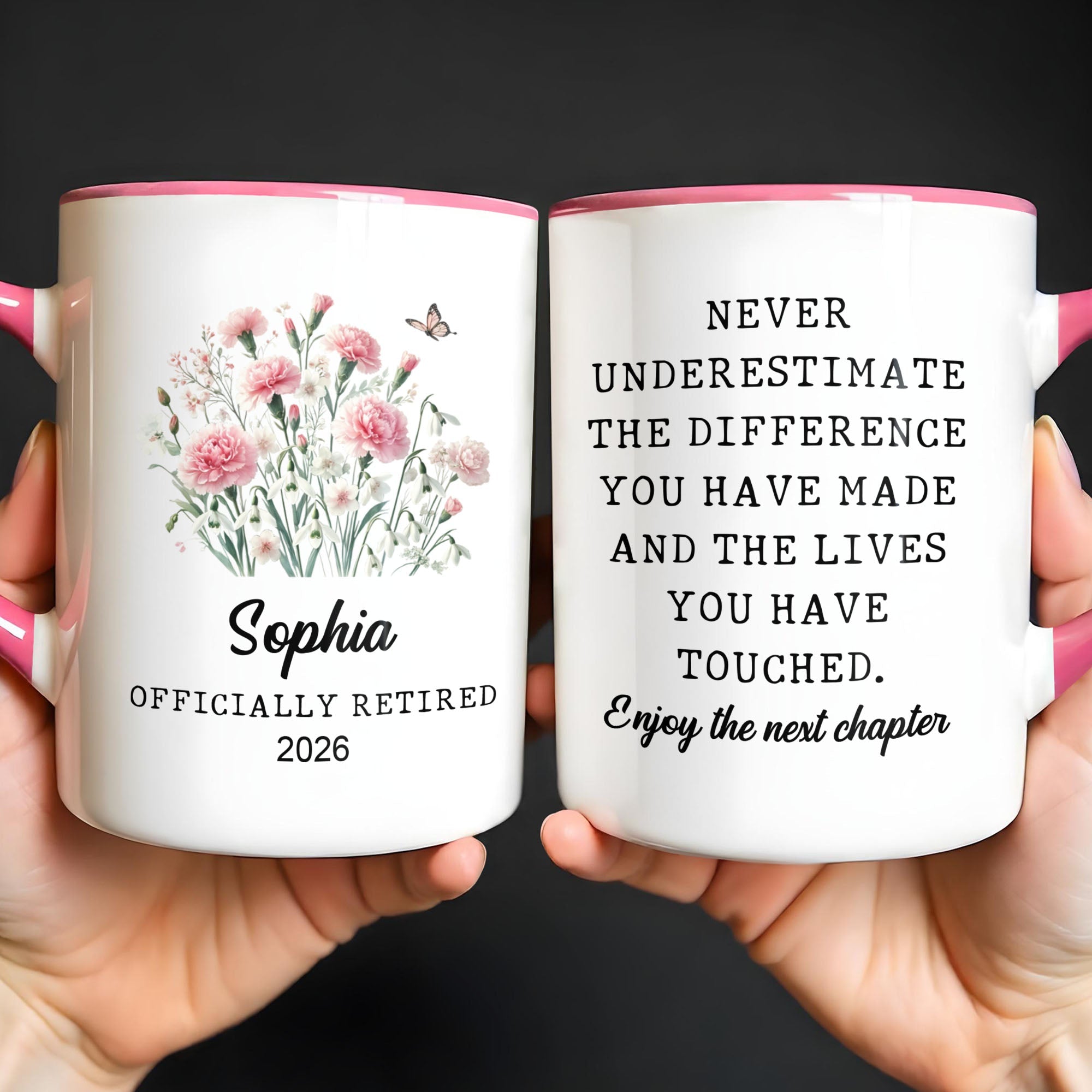 Officially Retired Never Underestimate The Difference Flowers Butterfly