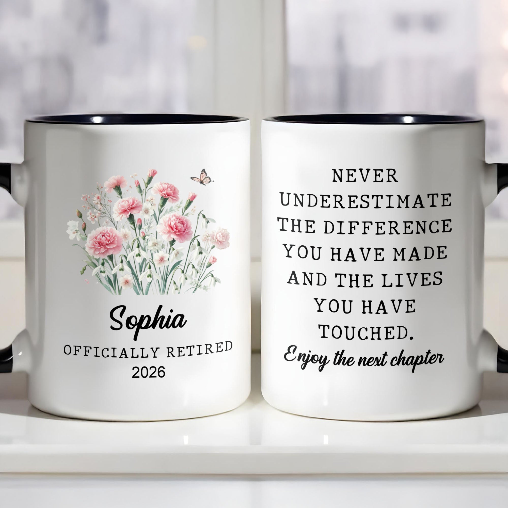 Officially Retired Never Underestimate The Difference Flowers Butterfly