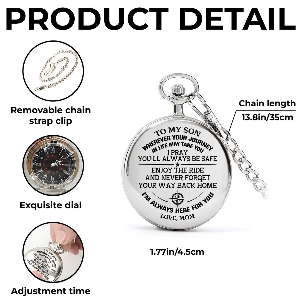 Wherever Your Journey, Compass Pocket Watch