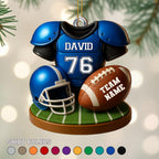 Customizable Football Team Ornament Perfect for Sports Enthusiasts