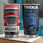 Trucker Nutrition Facts Hard Working and Skill