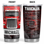 Trucker Nutrition Facts Hard Working and Skill