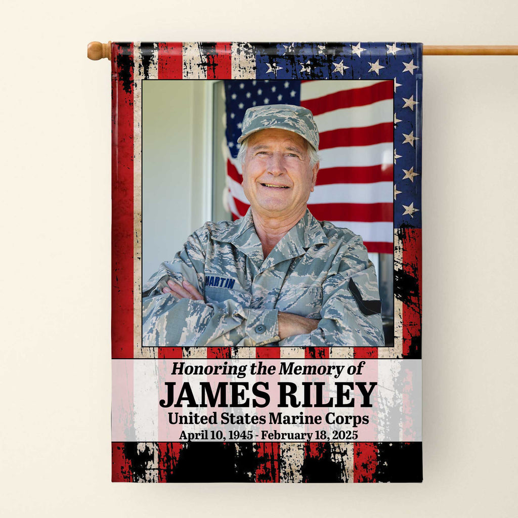 Honoring the Memory of United States Marine Corps, American Flag