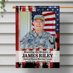 Honoring the Memory of United States Marine Corps, American Flag
