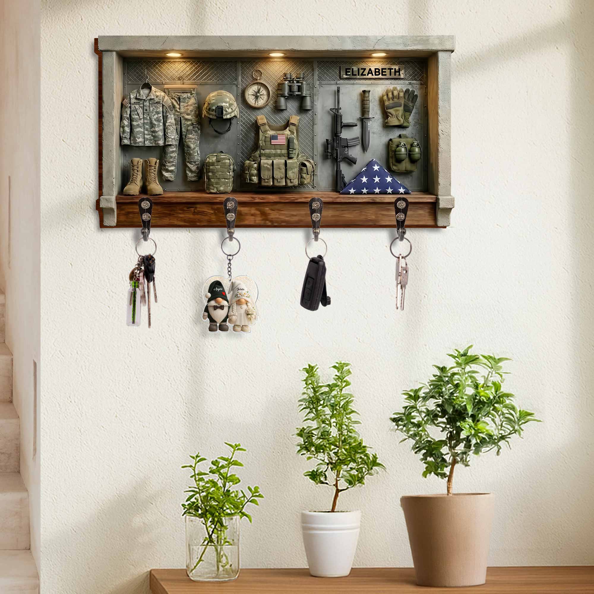 A Hero's Journey Military Uniform And Tactical Gear Personalized Key Holder