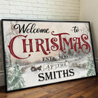 Welcome To Christmas, Winter Landscape And Script
