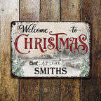 Welcome To Christmas, Winter Scene With Sleigh
