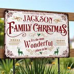 Welcome To The Family Christmas, Most Wonderful Place To Be - Personalized Metal Sign - XMAS010_MSIGN