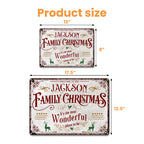 Welcome To The Family Christmas, Most Wonderful Place To Be - Personalized Metal Sign - XMAS010_MSIGN