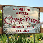 We Wish You A Merry Christmas Winter Scene