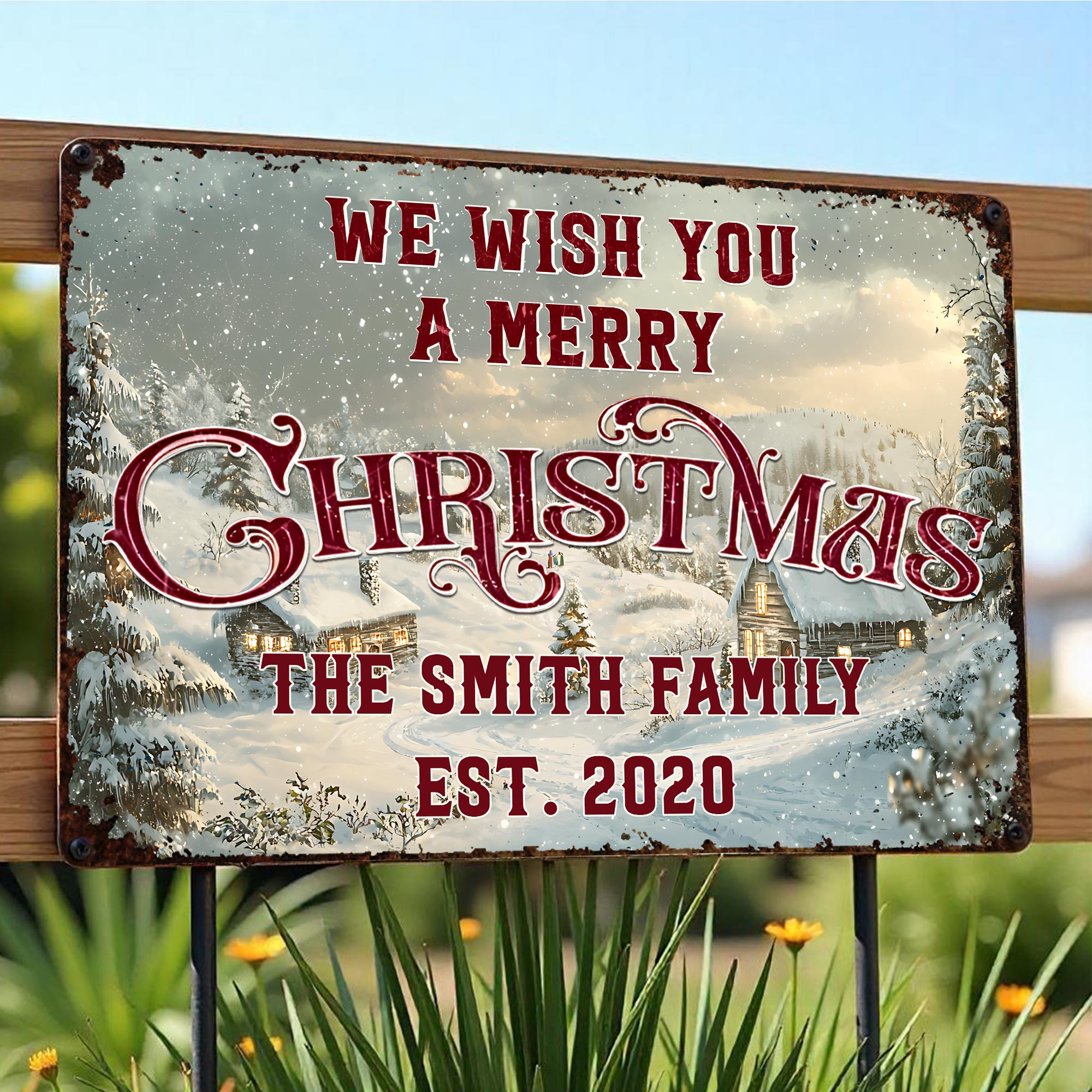 We Wish You A Merry Christmas Winter Scene