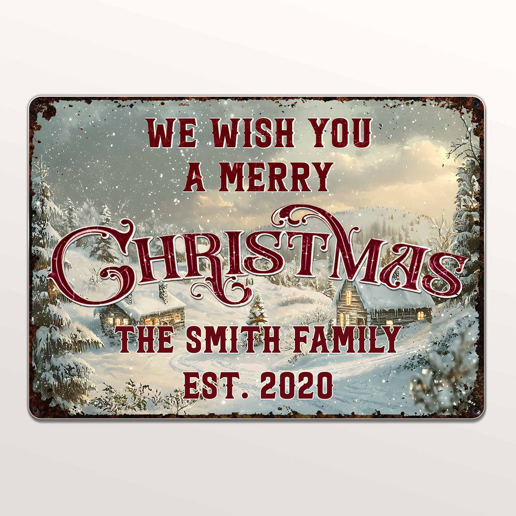 We Wish You A Merry Christmas Winter Scene