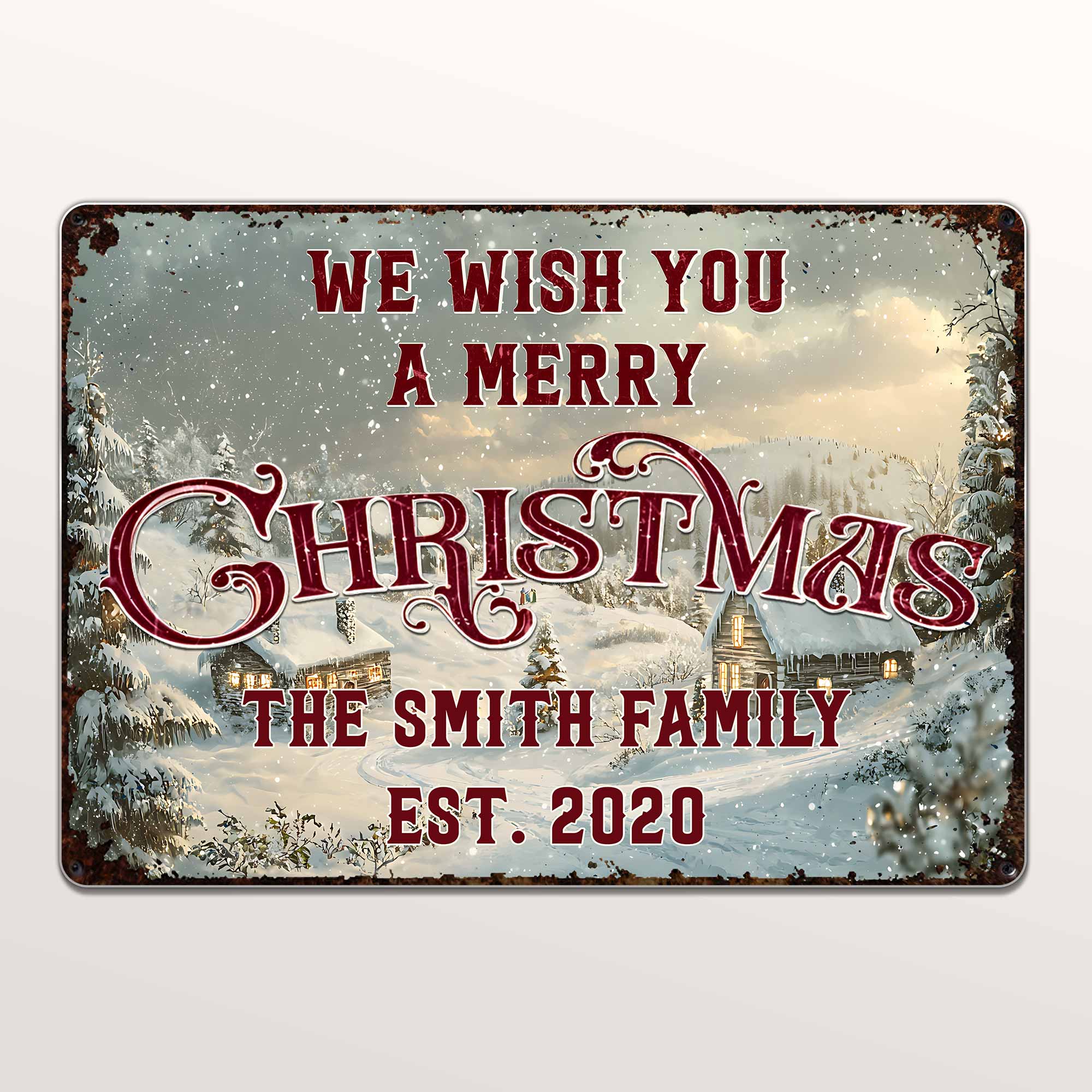 We Wish You A Merry Christmas Winter Scene