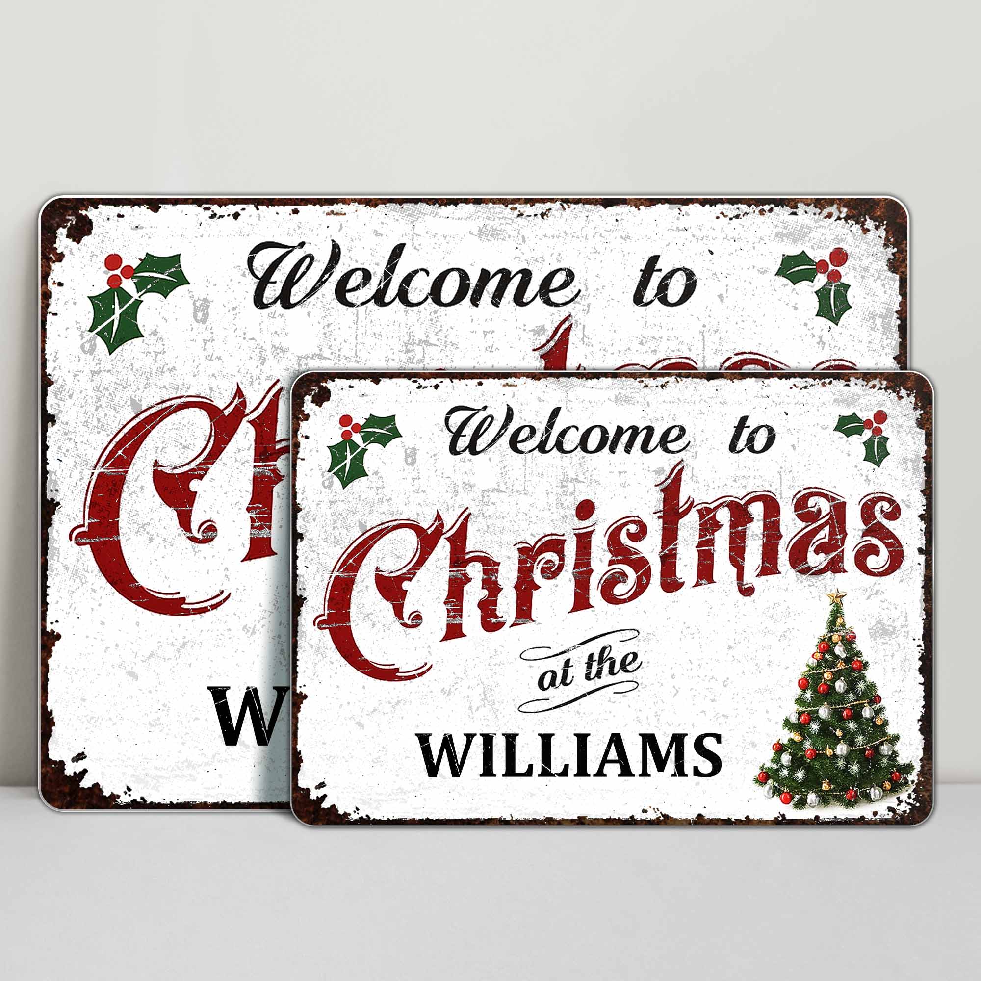 Welcome To Christmas, Festive Family Sign