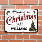 Welcome To Christmas, Festive Family Sign