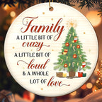 Family A Little Bit Of Crazy With Christmas Tree & Gifts