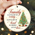 Family A Little Bit Of Crazy With Christmas Tree & Gifts