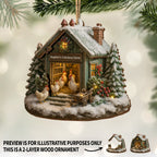 Cozy Winter Farm Scene With Snow And Chickens