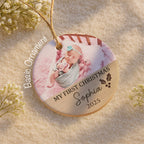 My First Christmas, Baby And Holly Berries Ornament