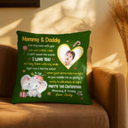 Merry 1st Christmas With Elephant, Flowers And Heart